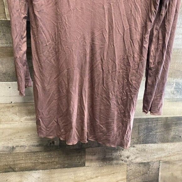 Athleta Medium Brown Long Sleeve Hoodie 100% Rayon soft - Picture 5 of 6
